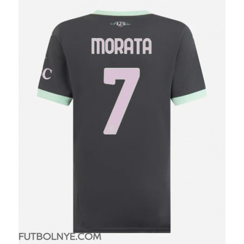 Camiseta AC Milan Alvaro Morata #7 Tercera Equipación para mujer 2024-25 manga corta